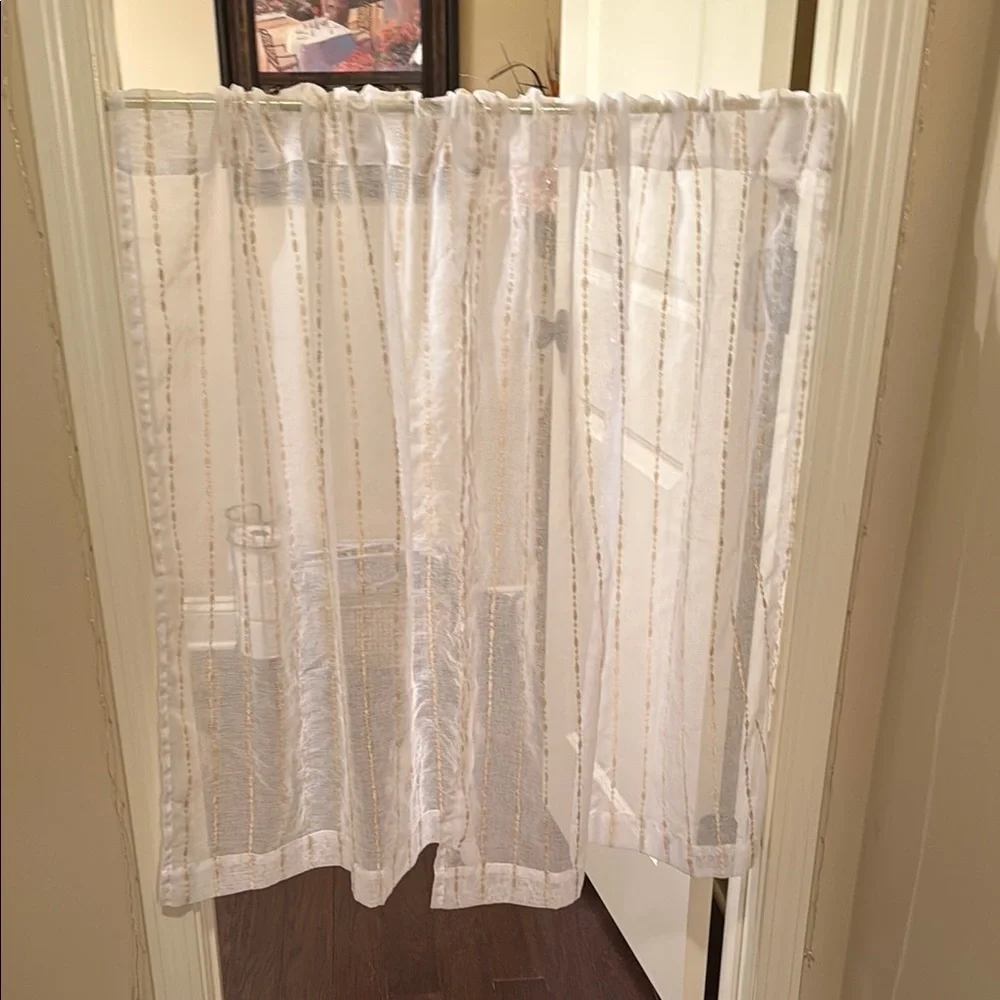 Sheer Striped Window Panels